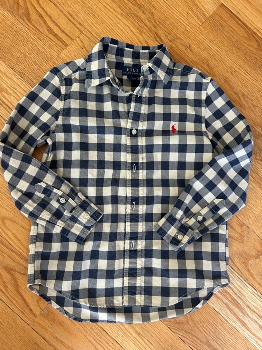 Polo by Ralph Lauren Navy & White Gingham Button-Down Shirt
